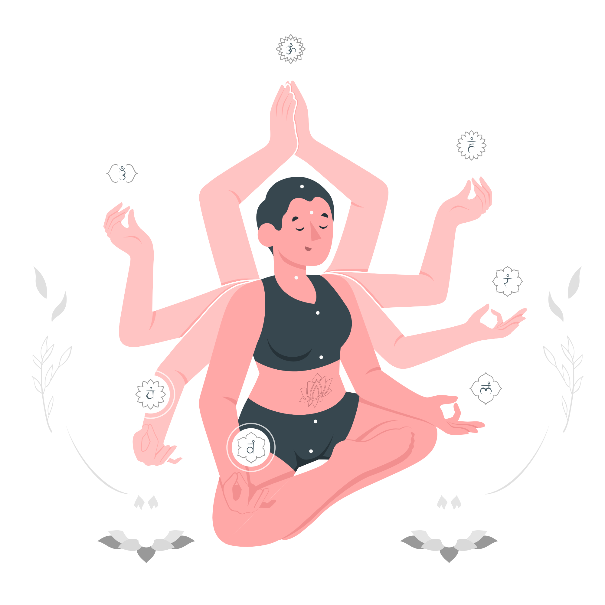 Sesión de yoga relajante en el hogar